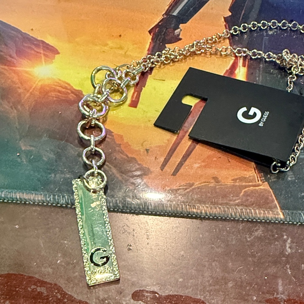 G by Guess Gold-Tone Pendant Chain Bracelet with 'G' Tag - Gold